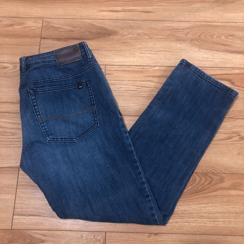 Buffalo David Bitton Jack-X Jeans Mens 32x30 Slim Straight Stretch Med Wash EUC